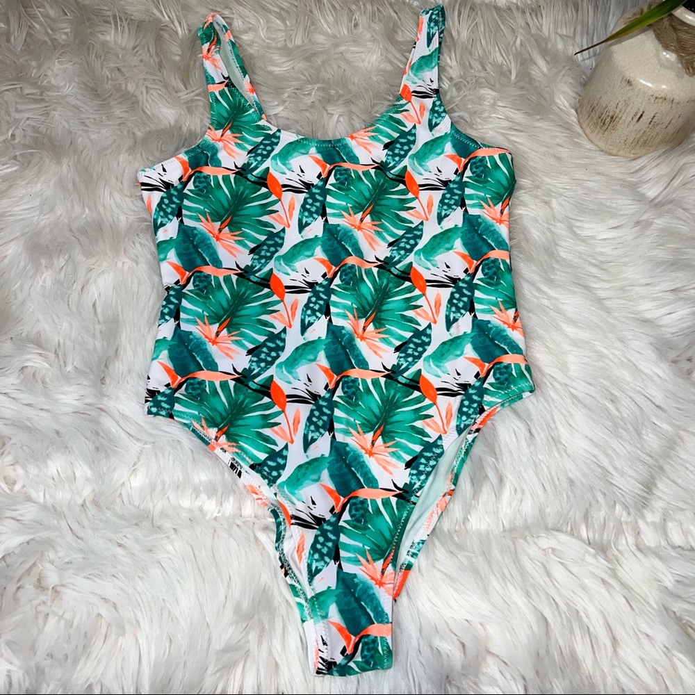 ReVamped one piece tropical bathing suit - (S & M)!